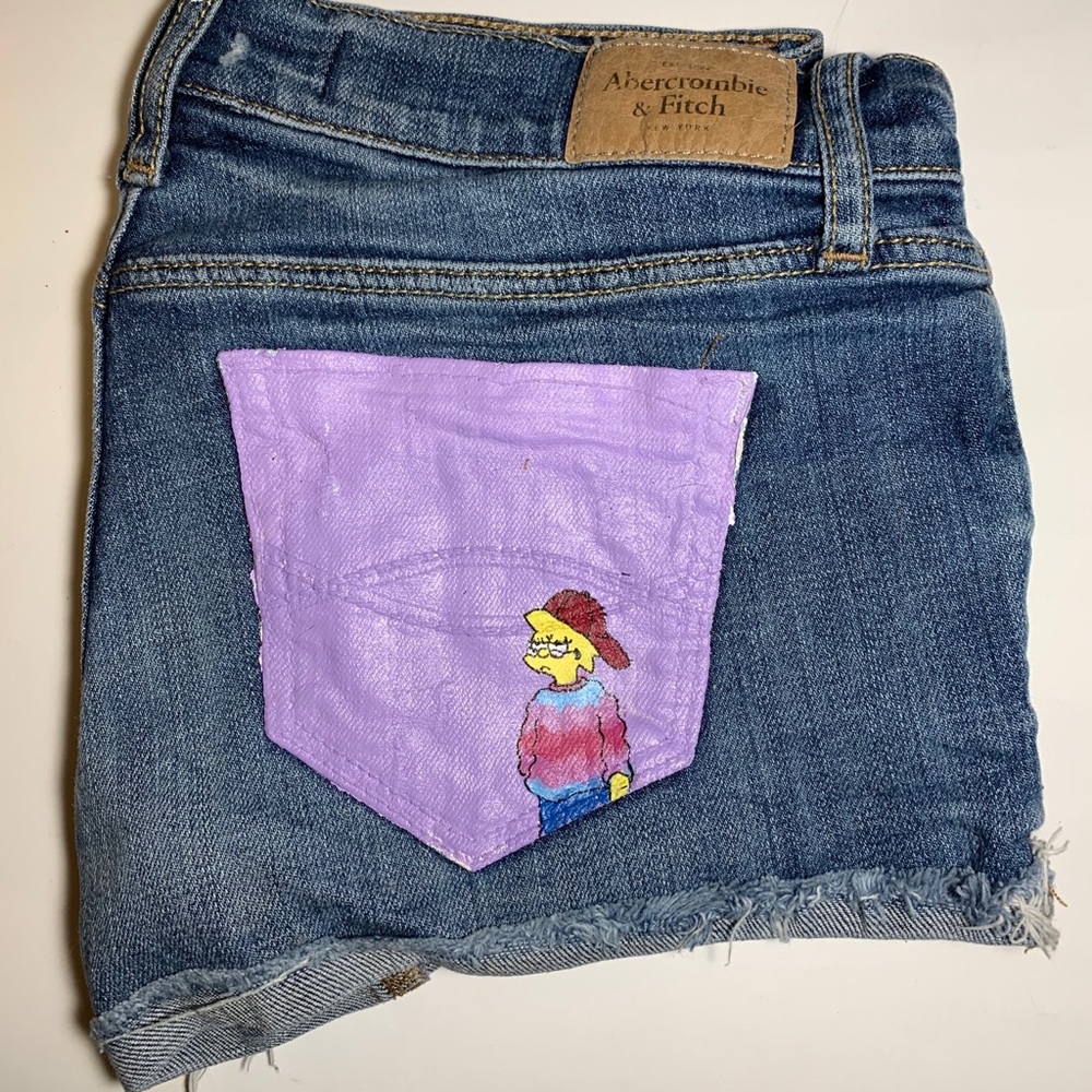 Lisa Simpson Custom Jean Shorts